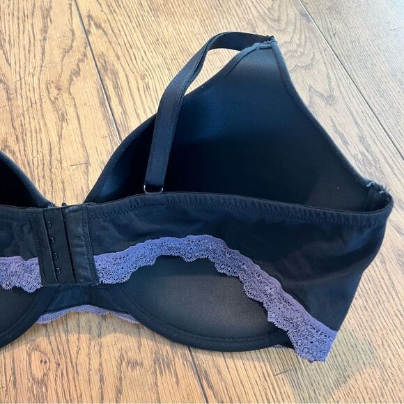 Adore Me Women's Bra Plus Contour Full Coverage Black/Purple Lace Sz. 44E (DD) - Picture 7 of 14
